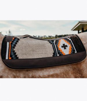 Circle L 3/4″ Shaped 100% Wool Felt Pad with Woven Navajo Top