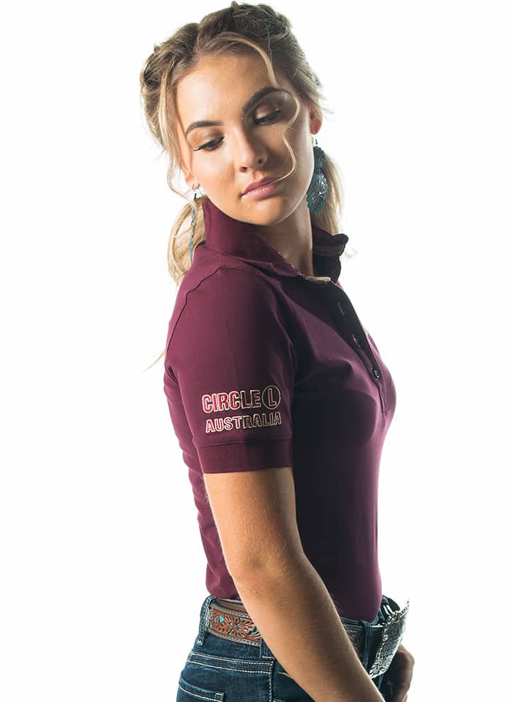 ladies maroon shirt