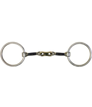 FOR40-0035C Fort Worth Blue Sweet Iron Loose Ring Training Snaffle w/Flat Plate Control – COB