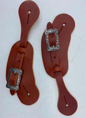 Shaped Spur Strap with Embossed Buckle