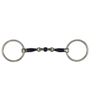 FOR40-0030 – Fort Worth Blue Sweet Iron Loose Ring Training Snaffle w/Lozenge Control Link