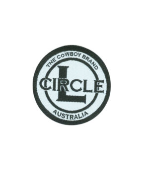 Circle L Hat Badges – Black on White