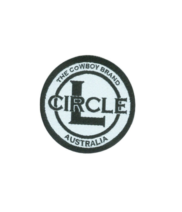 Circle L Hat Badges - Black on White
