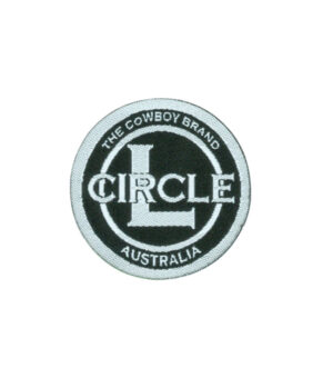 Circle L Hat Badge – White on Black