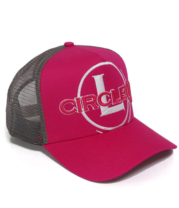 Circle L Pink Embroidered  High Profile Trucker Cap