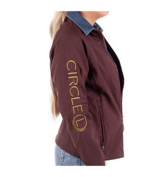 LADIES SOFT SHELL JACKET – BURGUNDY