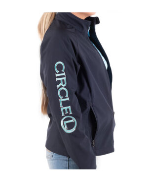 LADIES SOFT SHELL JACKET – NAVY