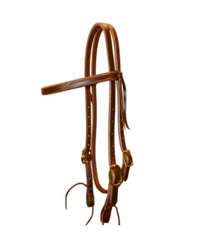OILED DOUBLE BUCKLE BRIDLE