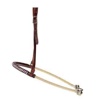 LEATHER COVERED LARIAT NOSEBAND