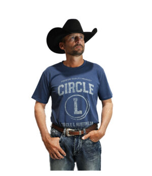 Circle L Mens Trademark T-shirt – Navy