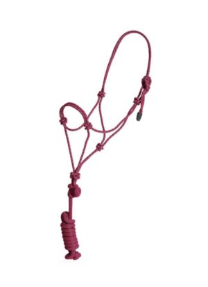 ROPE HALTER AND LEAD – MAROON