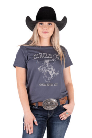 Circle L Ladies Bronc T-shirt – Blue