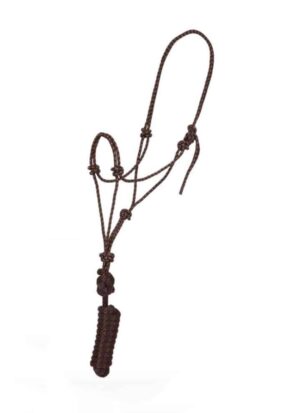 ROPE HALTER AND LEAD – BROWN