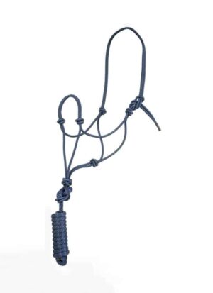 ROPE HALTER AND LEAD – NAVY