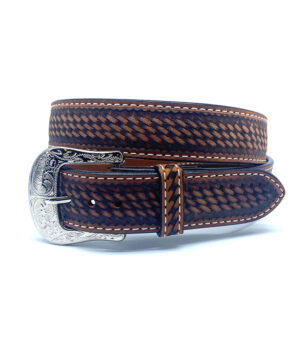 Basketweave Leather Belt