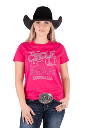 Circle L Ladies Cactus T-shirt – Pink