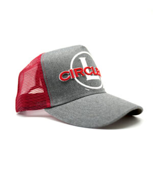 NEW RELEASE – Circle L Red & Grey Embroidered  High Profile Trucker Cap