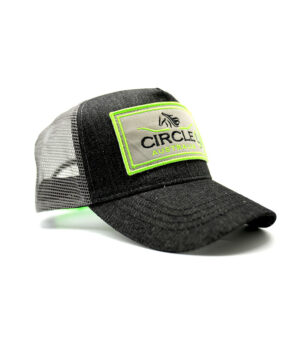 Circle L Charcoal Denim & Lime High Profile Trucker Cap