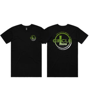Circle L Mens Black & Lime Logo T-Shirt