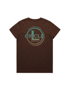 NEW RELEASE – Circle L Ladies Logo T-Shirt Chocolate/Teal