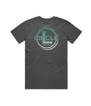 NEW RELEASE – Circle L Mens Logo T-Shirt Grey/Teal
