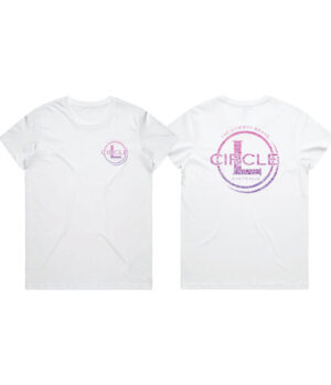 Ladies Logo T-Shirt White/Pink