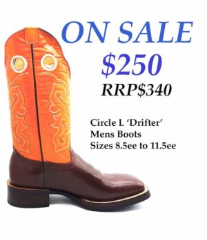 Drifter Men’s Western Square Toe Boots- !!ON SALE!!