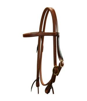 SINGLE BUCKLE OILED LEATHER BRIDLE