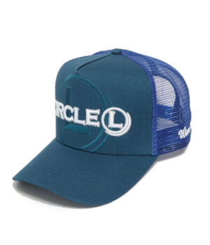 Circle L Embroidered Teal High Profile Trucker Cap