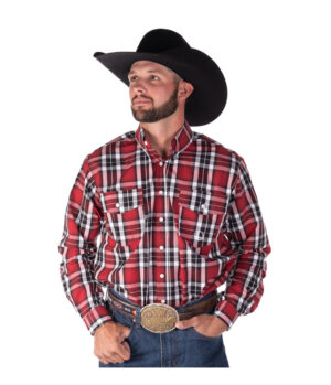 Mens NEW RELEASE Long Sleeve Red Check Shirt