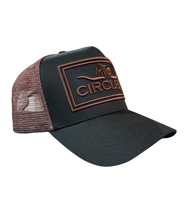 Circle L Black & Brown High Profile Trucker Cap