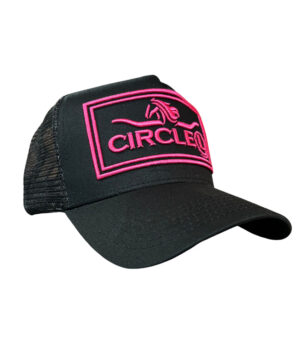Circle L Black & Pink High Profile Trucker Cap