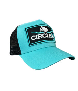 Circle L Black & Teal High Profile Trucker Cap