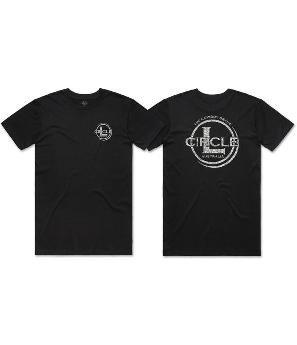 Circle L Mens Logo T-Shirt Black White