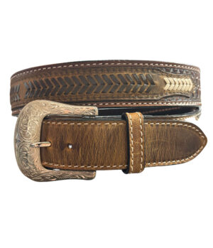 El Torro – Leather Belt with Rawhide Weaving