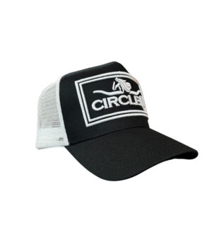 Circle L Black & White High Profile Trucker Cap