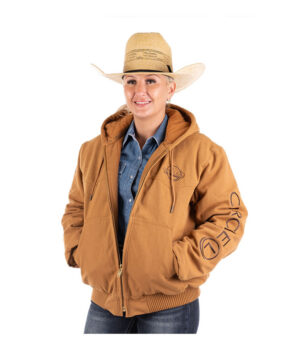 Circle L Tan Canvas Heavy Jacket With Hood