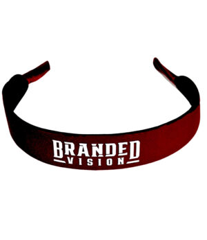 Sunglasses Strap – Neoprene Maroon & White