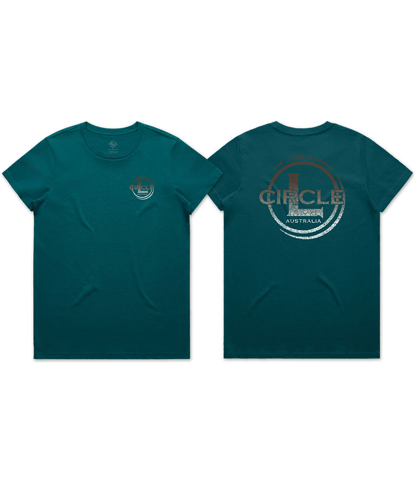 teal t-shirt