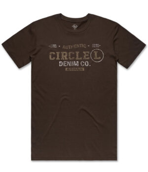 Mens Authentic Circle L T-Shirt Chocolate