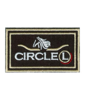Rectangle Circle L Hat Badge – Black/Cream