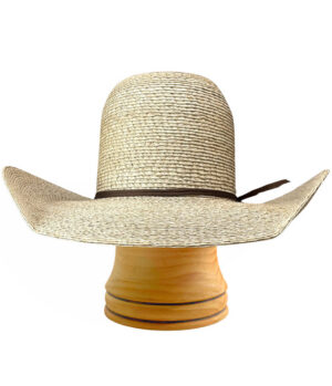 Light Weight Palm Leaf Hat – ‘GAMBLE’ with Brown Hatband