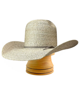 Light Weight Palm Leaf Hat – ‘GAMBLE’ with Beige Hatband