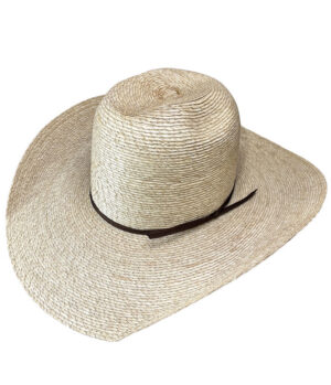 Light Weight Palm Leaf Hat – ‘ALL IN’ with Brown Hatband