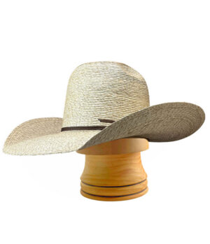 Light Weight Palm Leaf Hat – ‘ALL IN’ with Brown Hatband